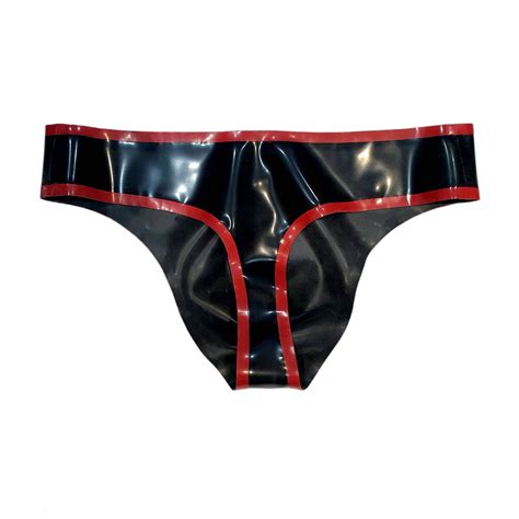 mens latex thong